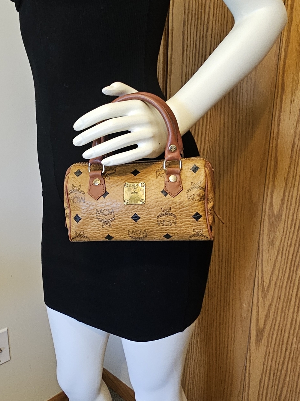 Vintage MCM Mini Boston Barrel Bag - Picture 9 of 11